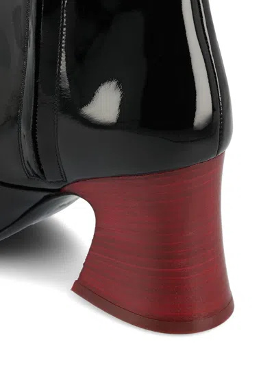 Chloé Janis Ankle Boots With Glossy Calfskin In Multi