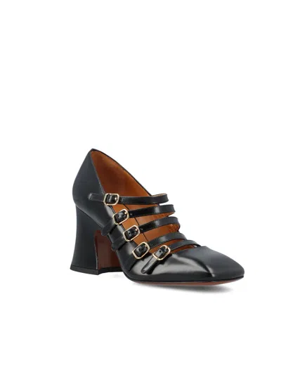 Chloé Janis 75 Multi-strap Pumps In Black