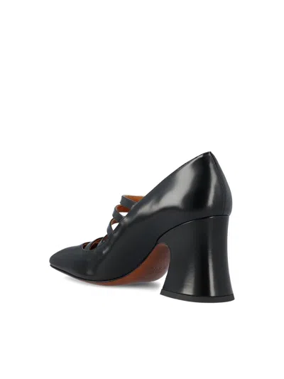 Chloé Janis 75 Multi-strap Pumps In Black