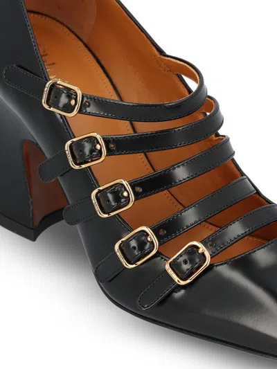 Chloé Janis 75 Multi-strap Pumps In Black