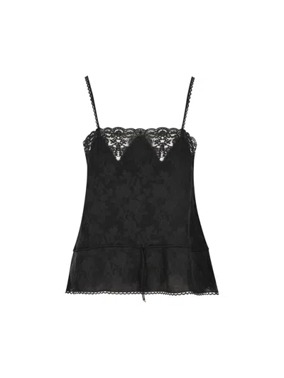 Chloé Silk Top In Black
