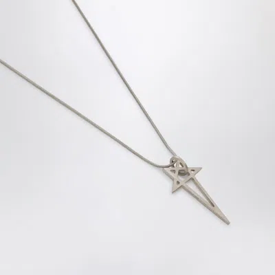 Rick Owens Pentagram Necklace In Metal Men