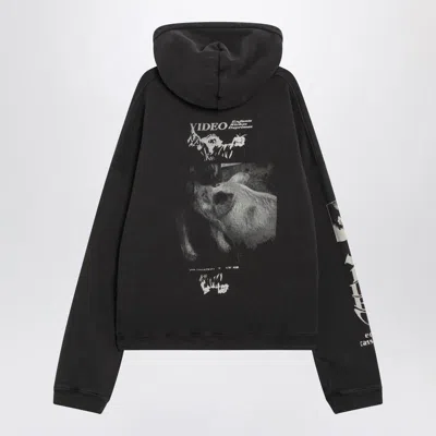 Enfants Riches Deprimes Dark Grey Hoodie With Print In Gray