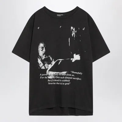 Enfants Riches Deprimes Reflection Black Vintage-effect T-shirt In Black