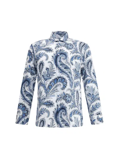 Etro Floral Paisley Button-up Shirt In Blue