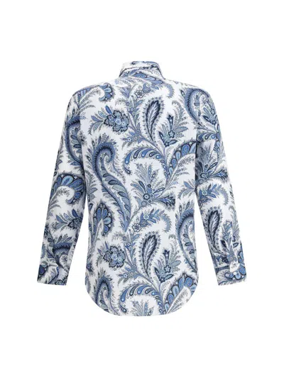 Etro Floral Paisley Button-up Shirt In Blue