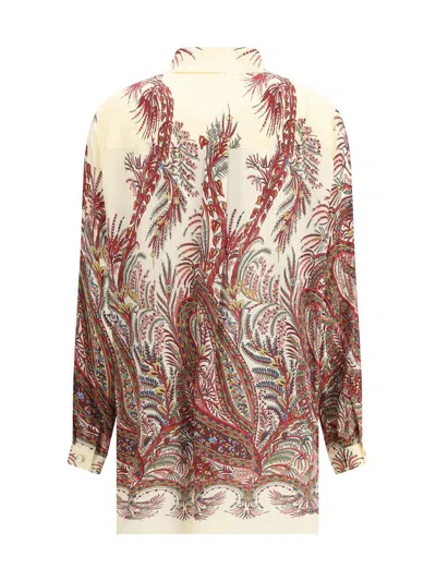 Etro Paisley Print Silk Shirt With Collared Neck