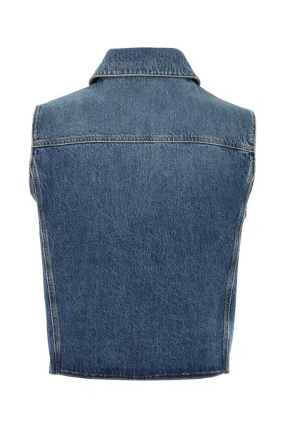 Givenchy Denim Sleeveless Jacket In Blue
