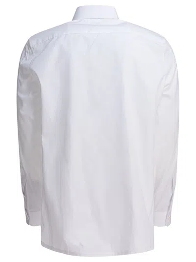 Givenchy Classic Fit Shirt With Logo Print Clothing In White