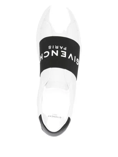 Givenchy Urban Street Sneakers In Leather With Elastic Band In White