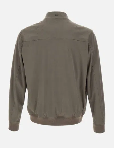 Herno Zip-fastening Bomber Jacket In Brown