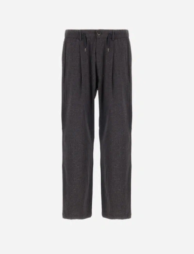 Herno Drawstring Casual Pants In Gray