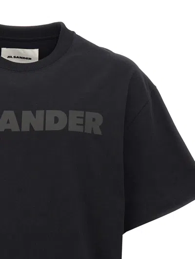 Jil Sander Logo Print T-shirt In Black