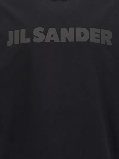 Jil Sander Logo Print T-shirt In Black