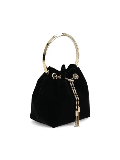 Jimmy Choo Bonbon Handbag With Drawstring Closure And Circular Metal Handle