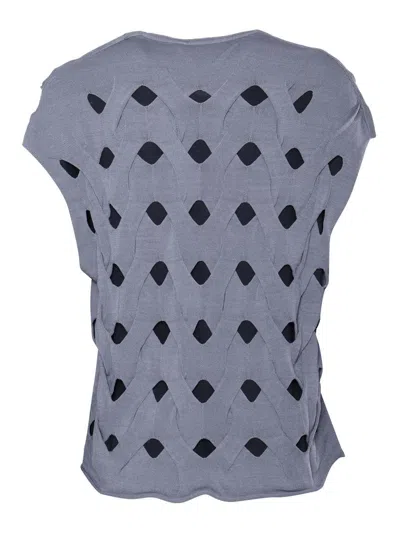 Kangra Cashmere Grey Woven-stitch Vest