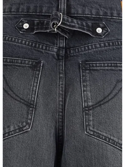 Kenzo Modern Straight Cut Denim Trousers In Gray