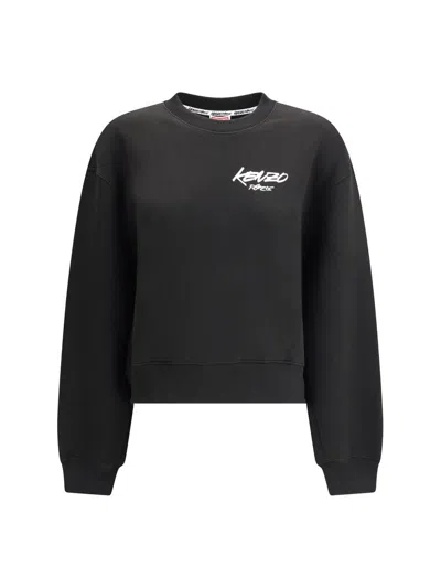 Kenzo Futura Oversize Cocoon Sweatshirt Sweatshirts Black In Black