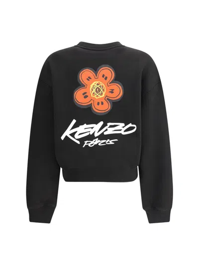 Kenzo Futura Oversize Cocoon Sweatshirt Sweatshirts Black In Black