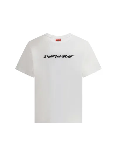 Kenzo Pure Cotton Graphic T-shirt For Comfort In White