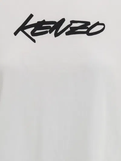 Kenzo Pure Cotton Graphic T-shirt For Comfort In White