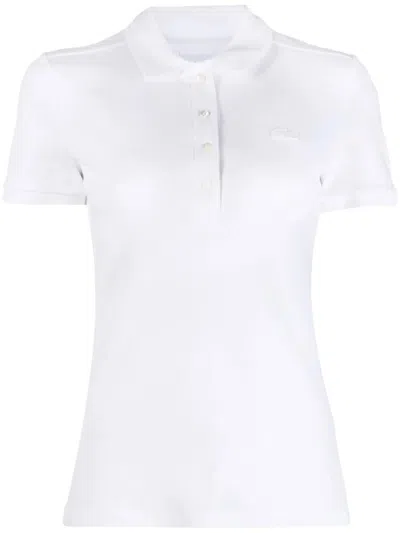 Lacoste Polo With Logo In White