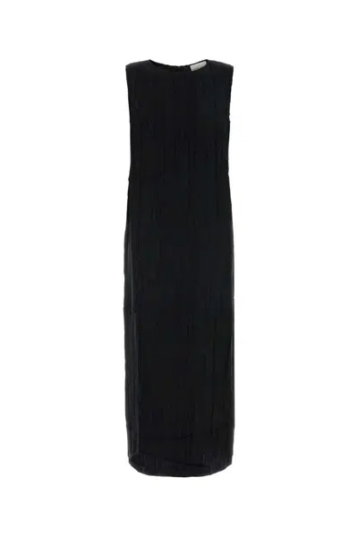 Loulou Studio Loulou Black Silk Blend Minga Dress In Black