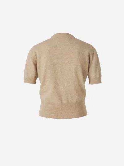 Maison Margiela Crew-neck Virgin Wool Jumper In Neutral