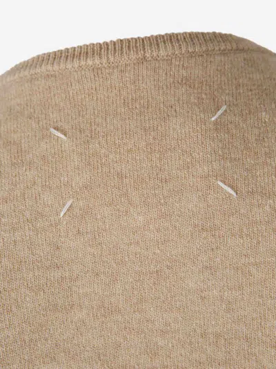 Maison Margiela Crew-neck Virgin Wool Jumper In Neutral