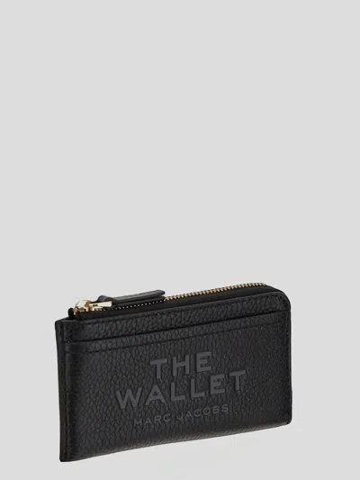 Marc Jacobs Black Leather Wallet In Black
