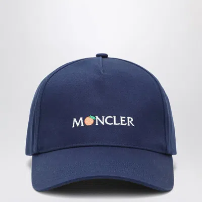 Moncler X Gilga Farm By Donald Glover Baseball Cap With Logo In Blue