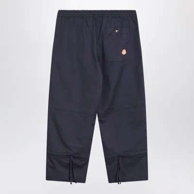 Moncler X Gilga Farm By Donald Glover Blue Trousers In Cotton Gabardine In Blue
