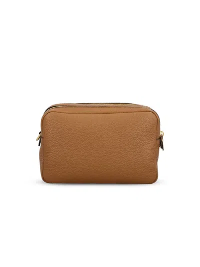 Prada Small Leather Crossbody Bag In Brown