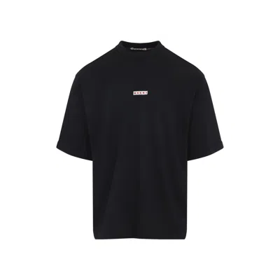 Marni Brand Label T-shirt In Black