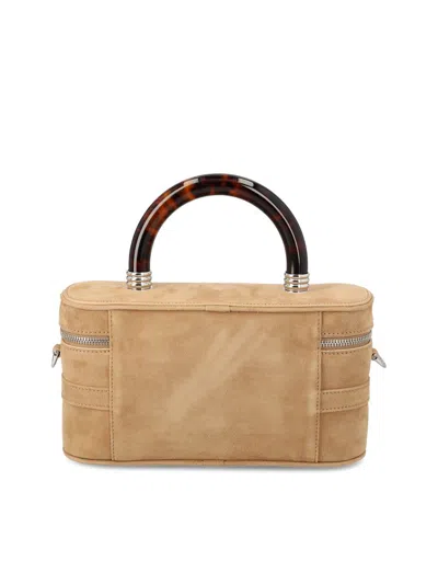 Roger Vivier Belle Vivier Vanity Mini Buckled Suede Clutch In Brown