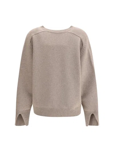 Rohe V-neck Wool Jumper In Neutral