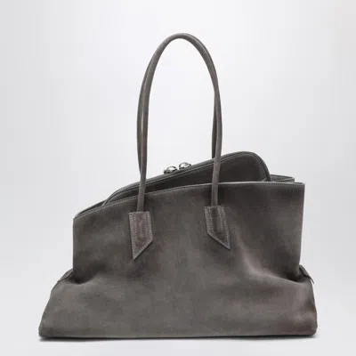 Attico The  La Passeggiata Medium Bag In Grey Suede Women