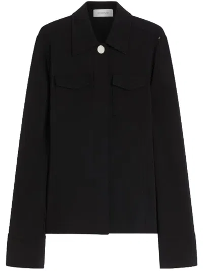 Sportmax Tailored Suit With Relaxed Fit And Vertical Cuts In Black