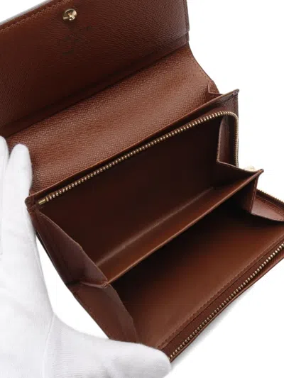 Pre-owned Louis Vuitton 2002 Porte-monnaie Bie Tresor Monogram Bi-fold Wallet