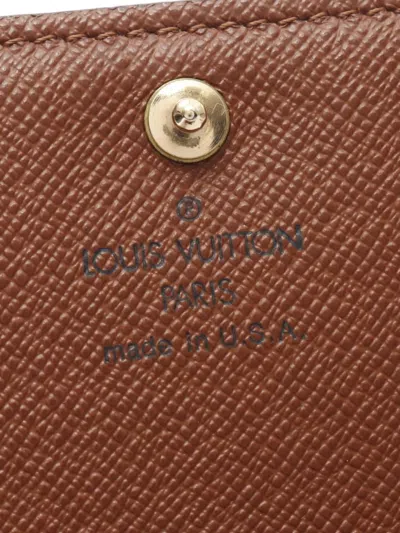 Pre-owned Louis Vuitton 2002 Porte-monnaie Bie Tresor Monogram Bi-fold Wallet