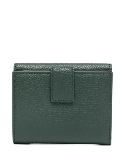 Ferragamo Gancini Compact Wallet In Green