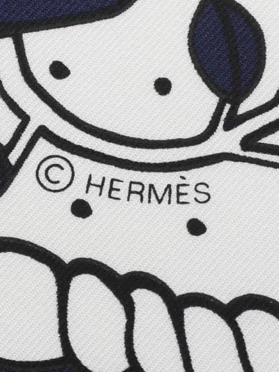 Pre-owned Hermes 20s Animaux Bandana 55 Silk Scarf