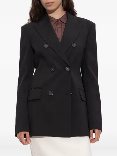 Sportmax Tailored Double-breasted Jackets Button Detailing In Black