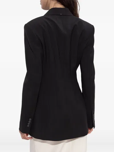 Sportmax Tailored Double-breasted Jackets Button Detailing In Black