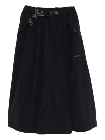 And Wander Cargo Skirt In Black