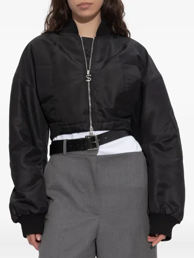 Sportmax Cropped Zip-fastening Bomber Jacket