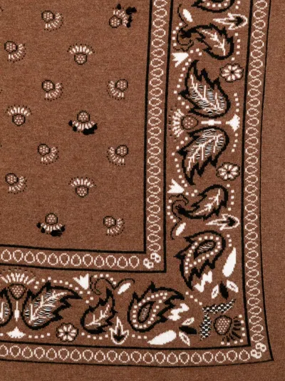 Barrie Bandana Scarf In Brown