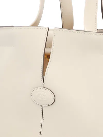 Tod's Shopping Leather Tote Bag In Neutral