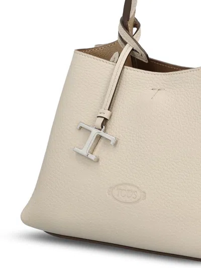 Tod's Micro Leather Handbag Crossbody Bags Gray