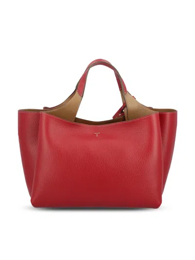 Tod's Mini Double Handle Crossbody Bag In Red